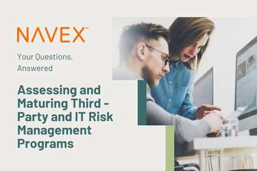 Assessing and Maturing Third - Party and IT Risk Management Programs